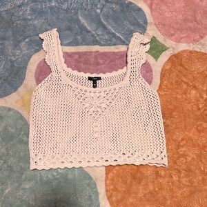 Crochet Lace White Top